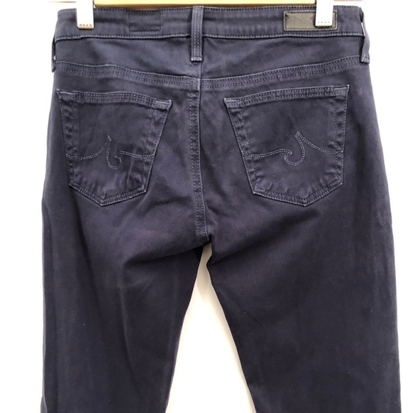 AG The Stilt Cigarette Leg Skinny Jeans Navy Blue Stretch Midrise Size 24 R - Picture 3 of 9
